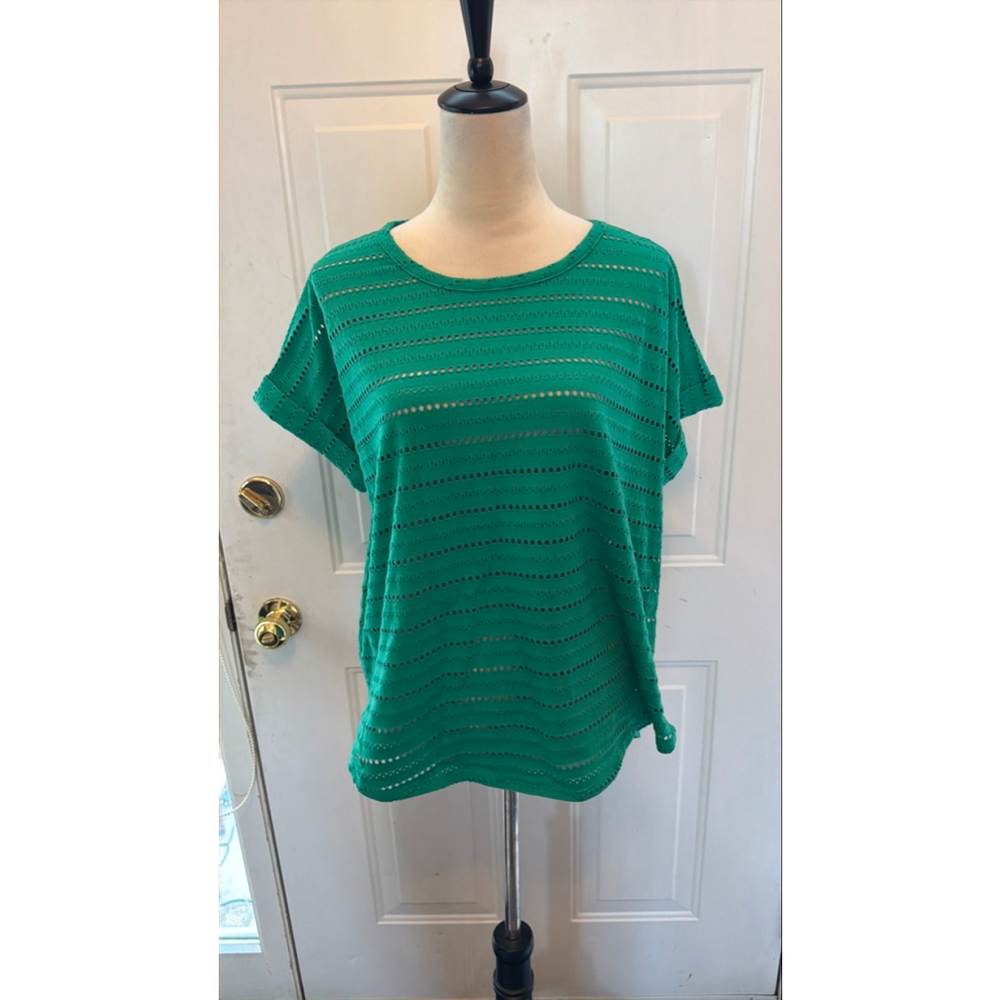 Women's Kim & Cami Green Short Sleeve Tee L - Picture 3 of 9